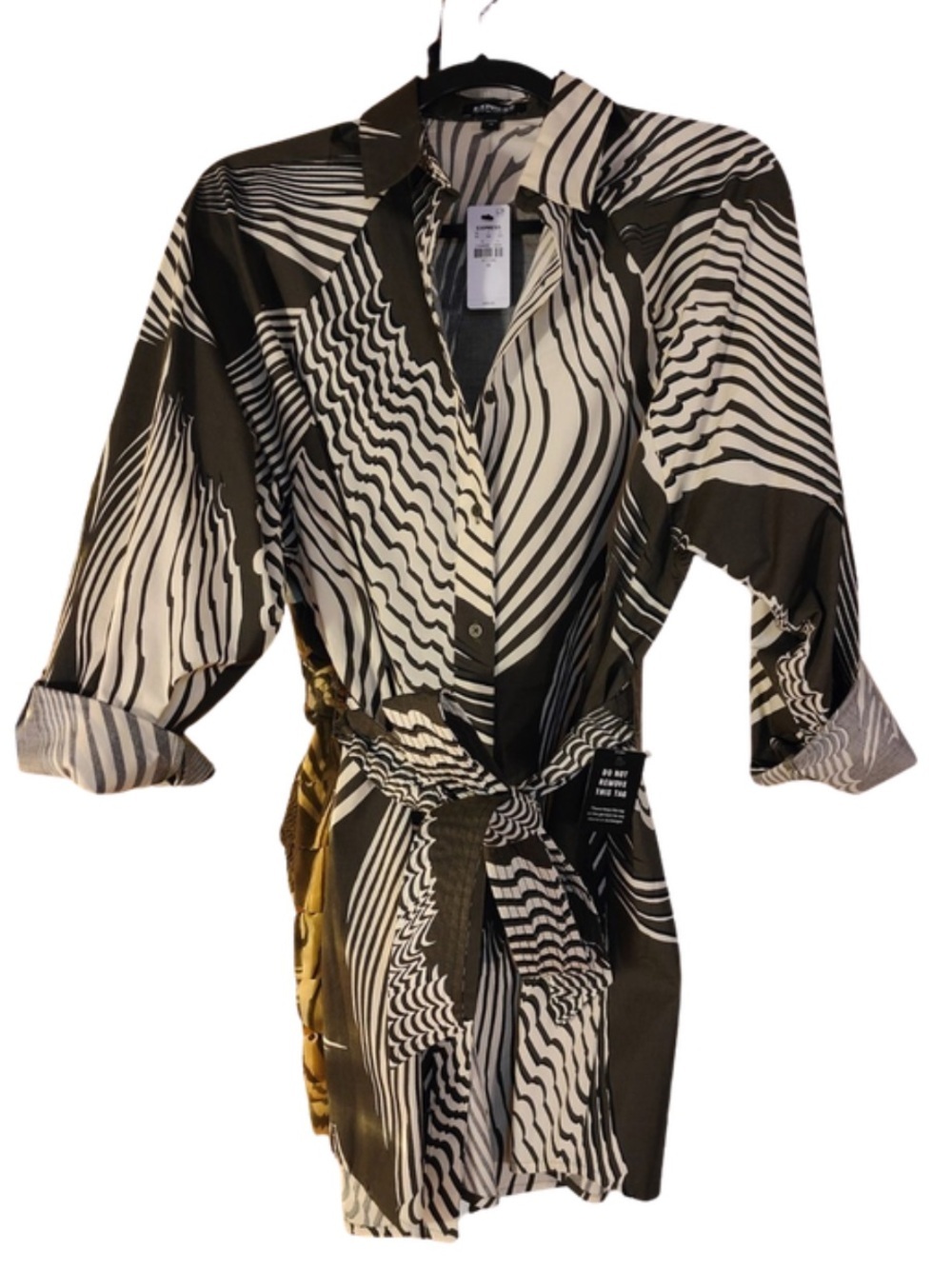 Express Portofino Shirt Dress Size Large New With Tags - Picture 3 of 8